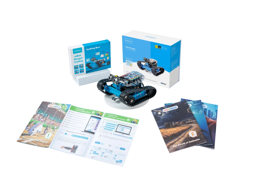mBot Ranger robot with the Coding Box and guidebooks